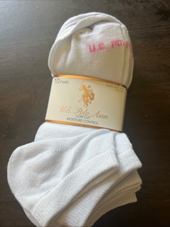 U.S. Polo Assn. Accessories - U.S. Polo Assn. Low-Cut Black & White Athletic Socks - 10 Pairs Size 4-10